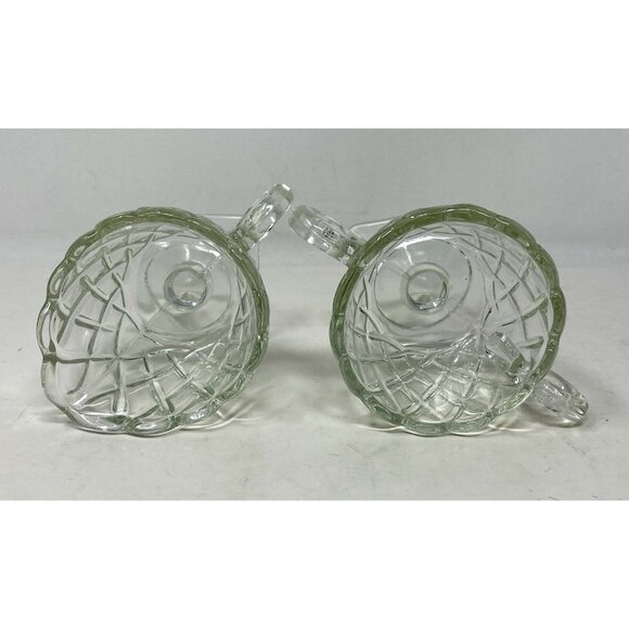 Indiana Pretzel Depression Glass Clear Creamer & Sugar Set - Picture 5 of 10